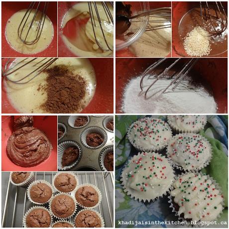 PETITS GÂTEAUX AU CHOCOLAT ET AUX GRAINES DE SÉSAME / CHOCOLATE SESAME SEEDS CUPCAKES / CUPCAKES CON CHOCOLATE Y SEMILLAS DE SESAMO /كاب كيك الشكولاته و بذور السمسم   /