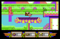 Espectaculares nuevas imágenes en movimiento de 'Sam's Journey', el plataformas para C64 que lo pondrá todo patas arriba