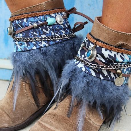 Decora botas en tonos azules