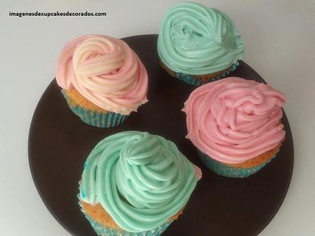 decoraciones sencillas para cupcakes colores
