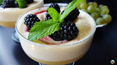 Copa de crema de naranjas