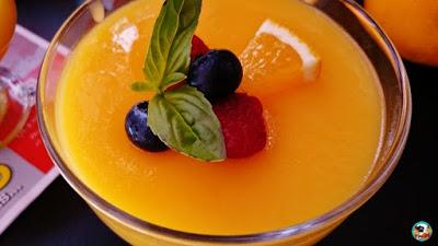 Copa de crema de naranjas