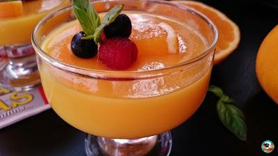 Copa de crema de naranjas