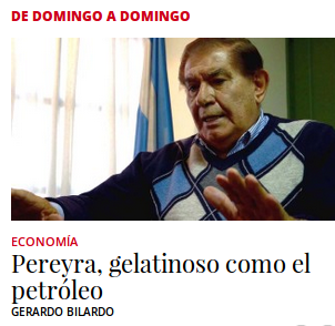 Pereyra, gelatinoso como el petróleo