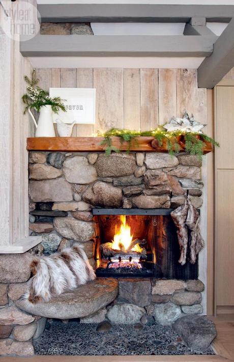 stone fire place