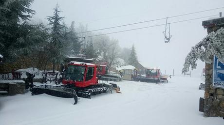 Nieva en Monte Hermon.