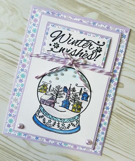 Scrapbooking tarjeta: Winter wishes