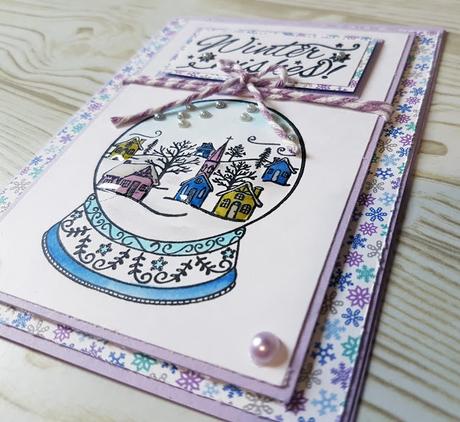 Scrapbooking tarjeta: Winter wishes