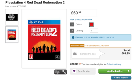 Red Dead Redemption 2 llegaría el 2 de octubre al mercado Red Dead Redemption 2 llegaría el 2 de octubre al mercado