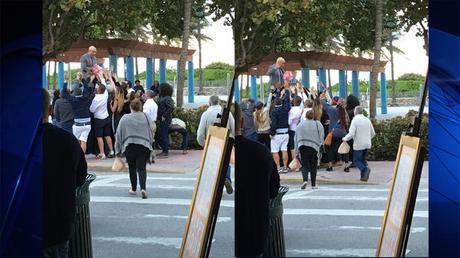 Hombre regala billetes de 100 en Miami Beach luego de presuntamente robar un banco y grabarlo en Facebook Live