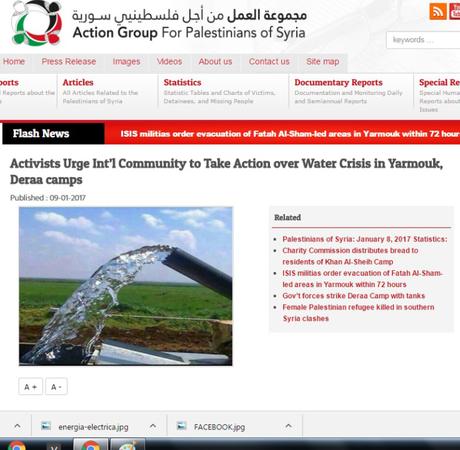 El regimen anti sionista sirio mata de sed a los palestinos de Yarmouk.