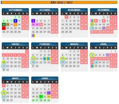 Calendario programa 