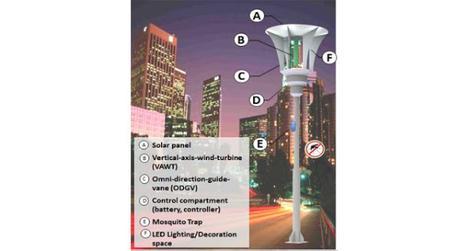 Farolas de energía eficiente que también son trampas para mosquitos
