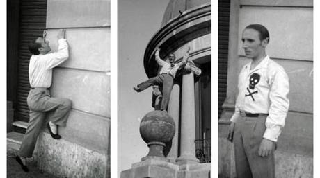 En abril de 1929, «Hombre mosca» malherido escalando una fachada de Toledo