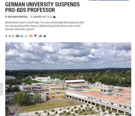 Universidad alemana expulsa a profesora antisemita del BDS.