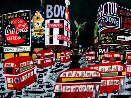 picadilly circus illustration by miroslav sasek