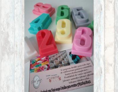 numero jabon obsequio invitado comunión boda cumpleaños