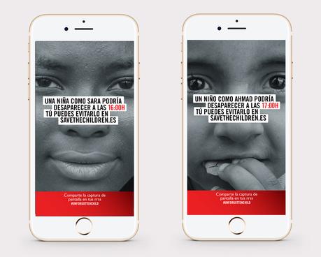 Save The Children utiliza Instagram Stories para mostrar cómo desaparecen los niños refugiados
