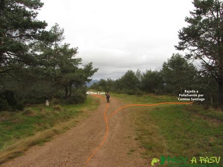 Cruce con el camino de Santiago hacia el Pico Cuía