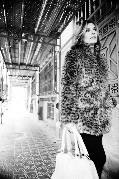 Animal print coat