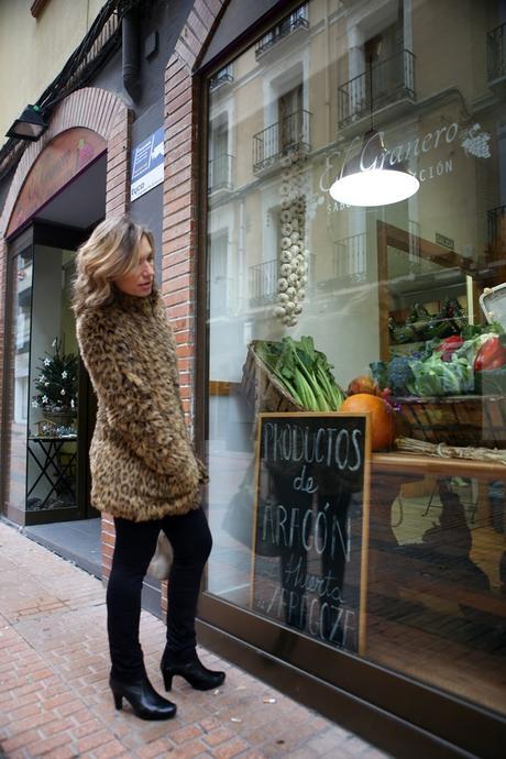Animal print coat