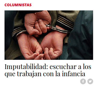 Imputabilidad: escuchar a los que trabajan con la infancia