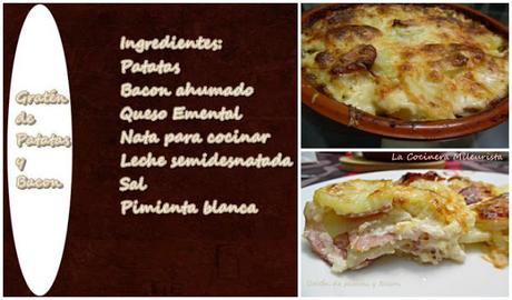 Gratén de patatas y beicon