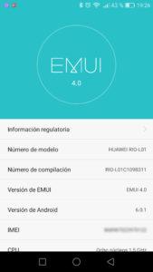 GX8 con Android 6.0.1 Marshmallow