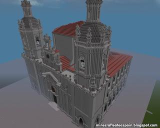 Réplica Minecraft: Iglesia de San Nicolas, Bilbao, Pais Vasco, España.