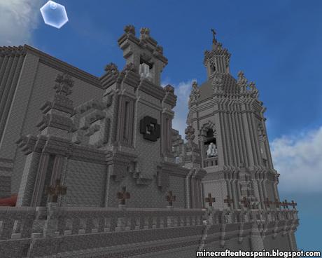 Réplica Minecraft: Iglesia de San Nicolas, Bilbao, Pais Vasco, España.