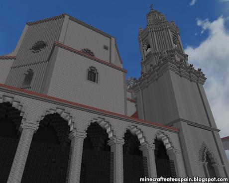 Réplica Minecraft: Iglesia de San Nicolas, Bilbao, Pais Vasco, España.