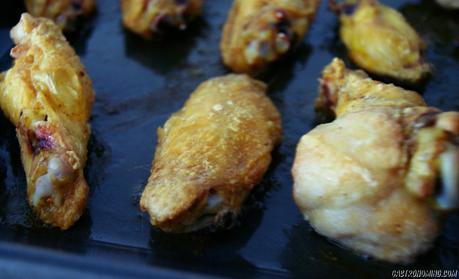 Alitas de pollo con miel y soja