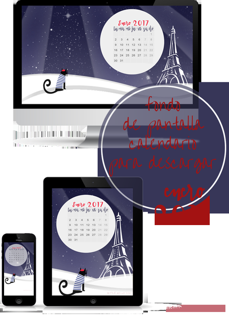 Fondo de pantalla calendario enero 2017