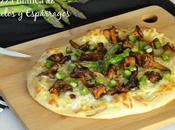 Pizza Blanca Rebozuelos Espárragos
