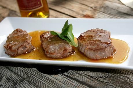 Solomillo ibérico  al licor de hierbas