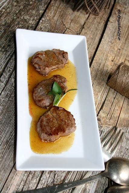 Solomillo ibérico  al licor de hierbas