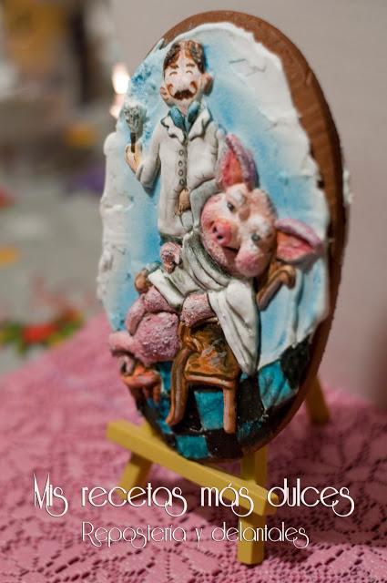 GALLETA 2D ,CERDITO EN EL BARBERO (ILUSTRACIÓN PETRA BROWN)