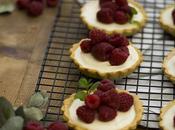 Tartaletas chocolate blanco, mascarpone frambuesas