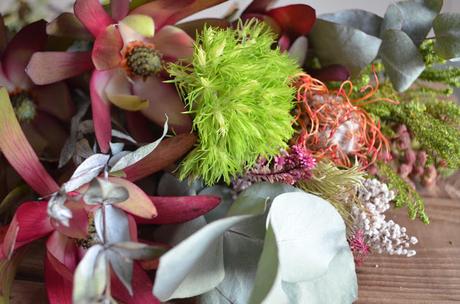 Pollo a la crema con champiñones y brócoli.