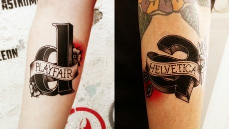 Tatuajes vintage inspirados en tipografías famosas
