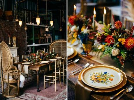 golden table styling