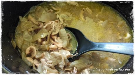 Chipirones al whisky en Crock Pot