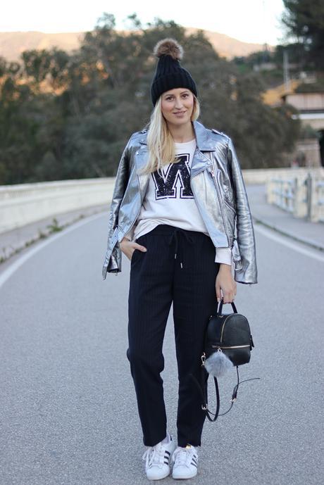 SILVER JACKET + JOGGERS PANTS SILVER JACKET + JOGGERS PANTS