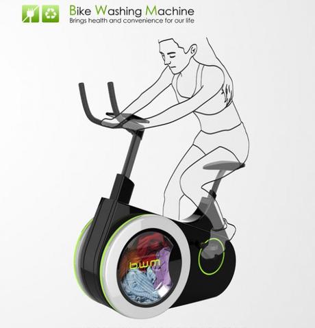 Lavadora bicicleta limpia tu ropa mientras haces ejercicios