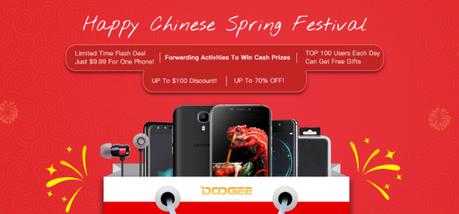 Promociones de DOOGEE Spring Festival de hasta 100$ y 70% de descuentos