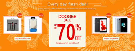 Promociones de DOOGEE Spring Festival de hasta 100$ y 70% de descuentos