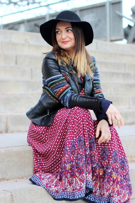 Vestido largo estampado