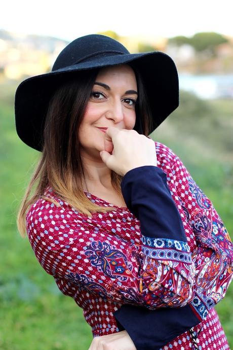 Vestido largo estampado