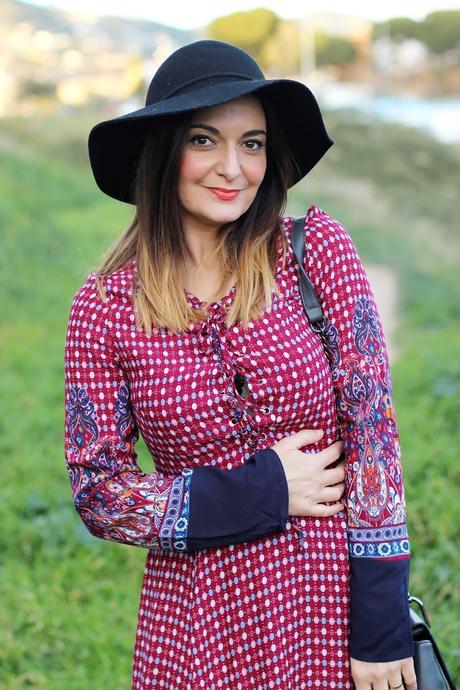 Vestido largo estampado