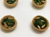 Tartaletas canónigos, queso piñones